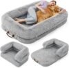 LE SURE Foldable Human Dog Bed With Bolster