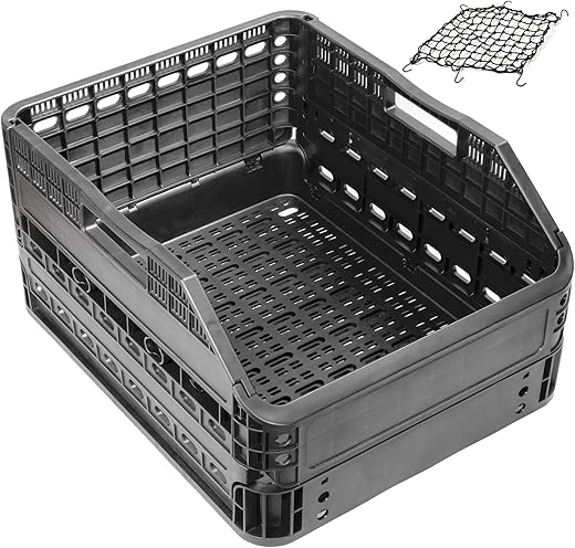 CyclingDeal Foldable Rear Bike Basket - Patented Design