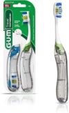 GUM Folding Travel Toothbrush, Compact Head, 2ct
