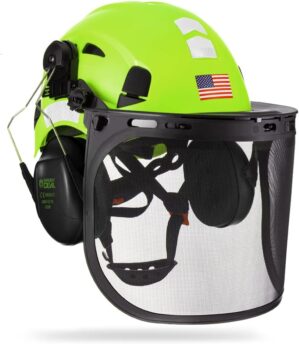 GREEN DEVIL Forestry Safety Helmet With Mesh Shield