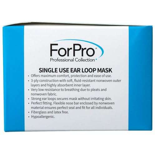 ForPro Professional Collection Professional 3-Ply Disposable Face Mask, 50-Count - Image 3
