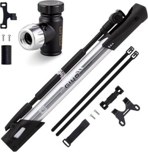 GIYO Frame Pump With Gauge & CO2 Inflator Bundle
