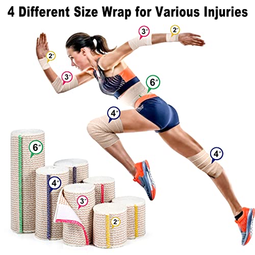FRESINIDER Elastic Bandage Wrap, Latex Free, 6 Pack - Image 5