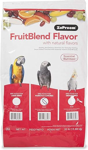 ZuPreem FruitBlend Flavor Pellets For Parrots, 35 lb