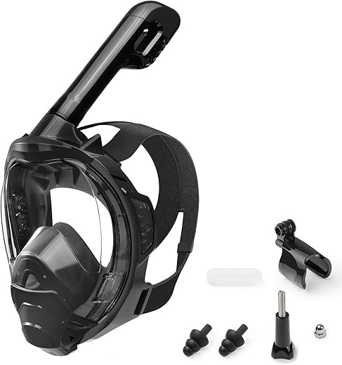 Jwintee Full Face Snorkel Mask With Camera Mount