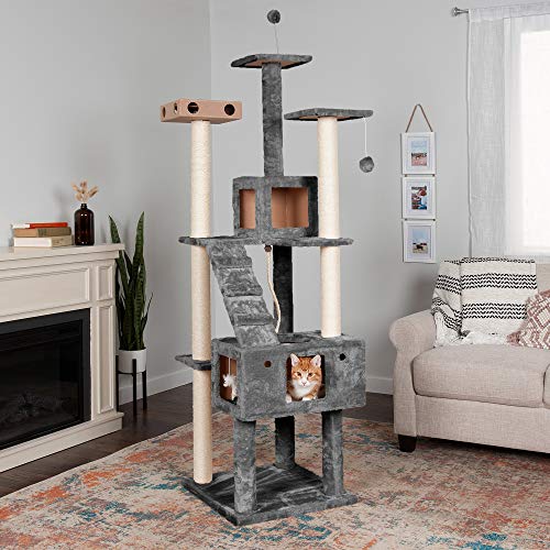 Furhaven Tall Cat Tree With Condos & Toys - Image 3