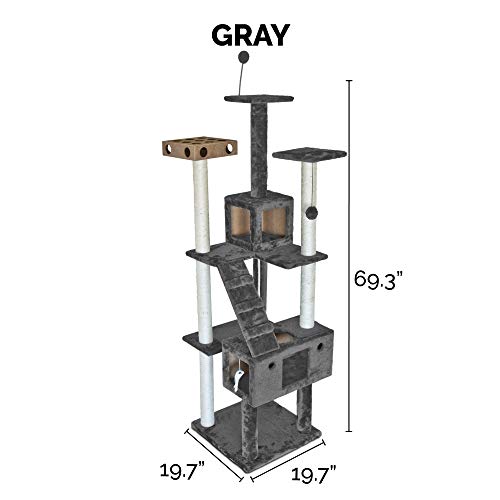 Furhaven Tall Cat Tree With Condos & Toys - Image 2
