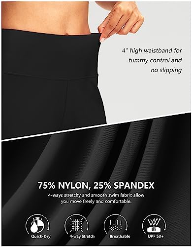 G Gradual Women's High Waisted Swim Shorts With Liner - Image 4