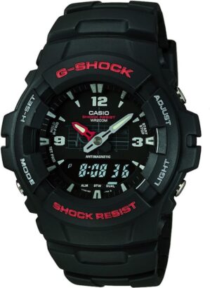 Casio G-Shock Quartz Watch, Black G-100-1BVMCI