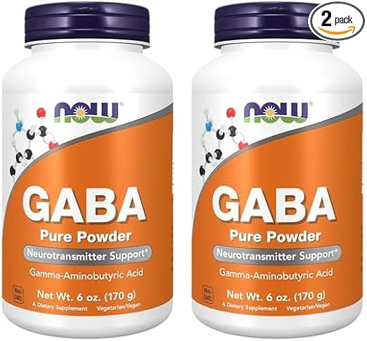 NOW Foods GABA Powder, Neurotransmitter Support, 6-Ounce