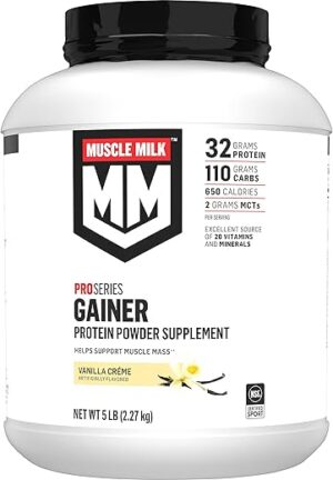 Muscle Milk Gainer Protein Powder, Vanilla Creme, 5 Pound