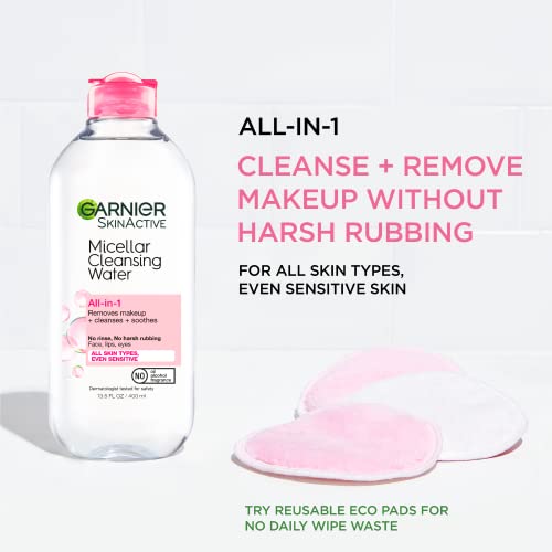 Garnier Micellar Cleansing Water, Makeup Remover, Facial Cleanser - Image 3
