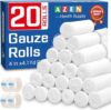AZEN Gauze Rolls Bandages, 4 in x 4.1 Yards