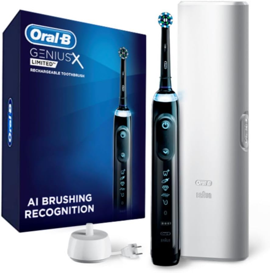 Oral-B Genius X Rechargeable Electric Toothbrush, Midnight Black