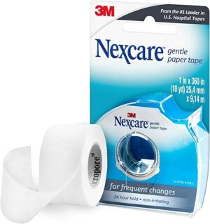 Nexcare Gentle Paper Tape Dispenser, 1 in x 10 Yds