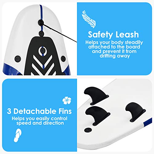 Giantex 6 Ft Stand Up Surfing Board - Image 3