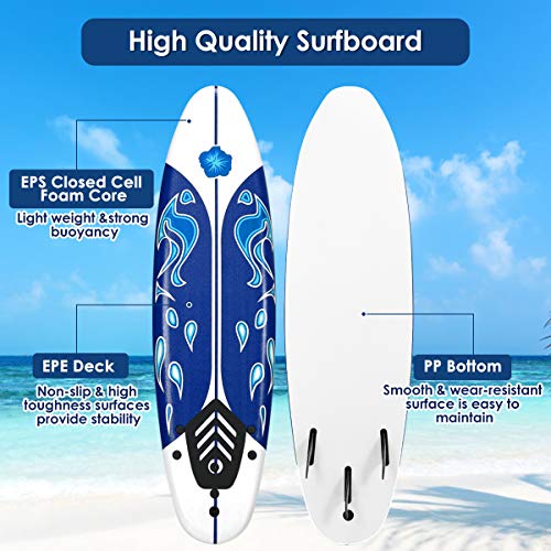 Giantex 6 Ft Stand Up Surfing Board - Image 2