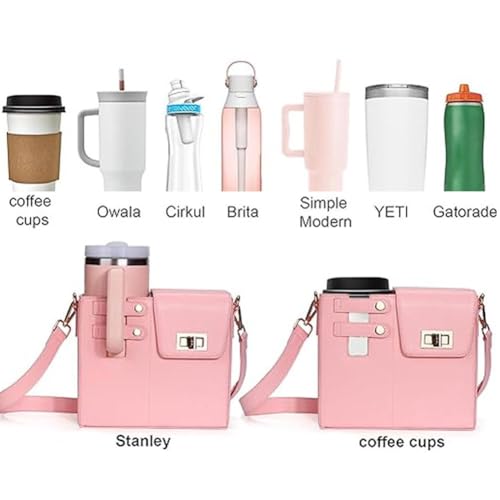 GINTBN Leather Crossbody Bag With Water Holder - Image 2