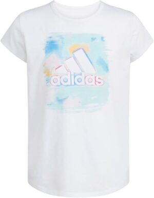 adidas Girls’ Short Sleeve Scoop Neck Tee