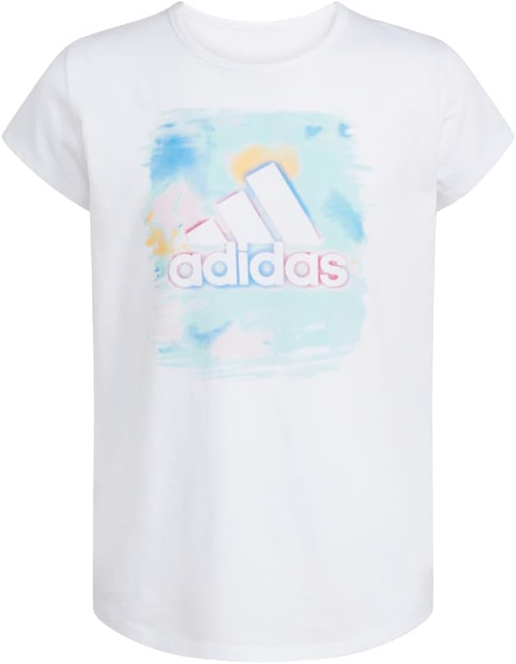 adidas Girls' Short Sleeve Scoop Neck Tee