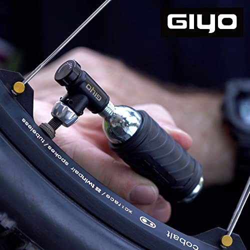 GIYO Frame Pump With Gauge & CO2 Inflator Bundle - Image 4