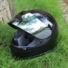 TCMT Gloss Black Full Face Motorcycle Helmet DOT