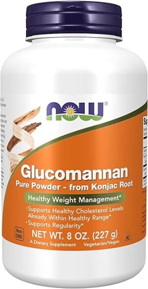 NOW Foods Glucomannan Pure Powder, 8 Ounce
