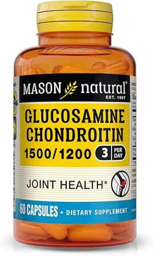 MASON NATURAL Glucosamine Chondroitin 1500/1200 With Vitamin C, 60 Capsules