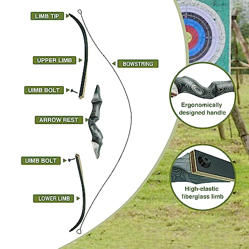 GLURAK Takedown Recurve Bow, Ergonomic Design 60 - Image 4