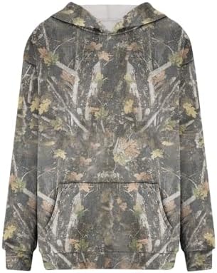 GOFULY Camo Hoodie Womens Maple Leaf Sweatshirt - Image 4