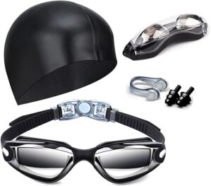 Hurdilen Goggles Set With Nose Clip, Earplugs