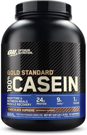 Optimum Nutrition Gold Standard 100% Micellar Casein Protein, Chocolate Supreme, 4 Pound