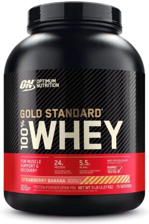 Optimum Nutrition Gold Standard Whey Protein, Strawberry Banana