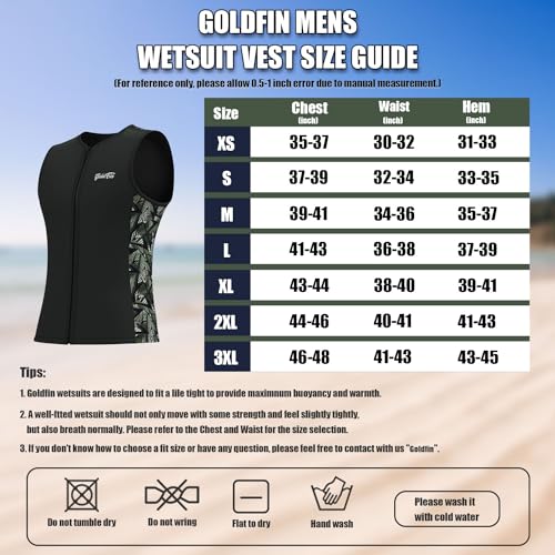 GoldFin 2mm Sleeveless Neoprene Wetsuit Vest - Image 2