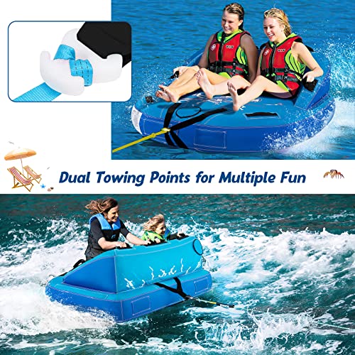 Goplus Inflatable Towable Tubes, 1-3 Riders - Image 2