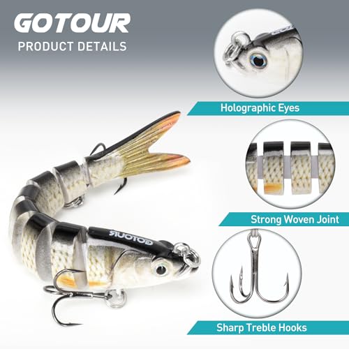 GOTOUR Fishing Lures: Easy Swimbait, Slow Sinking - Image 3