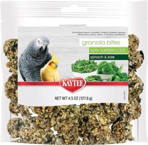 Kaytee Granola Bites With Super Foods Spinach & Kale For Pet Birds