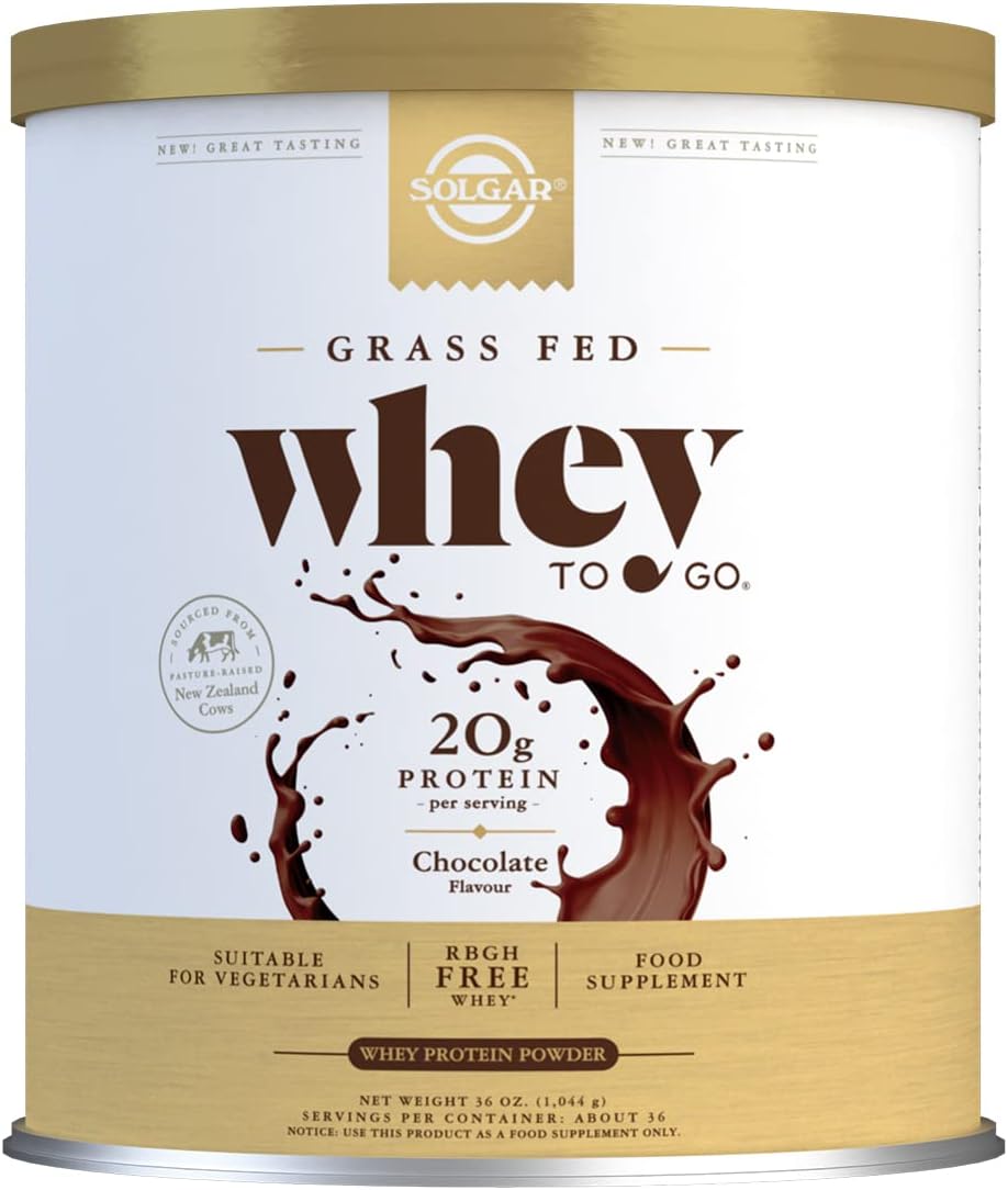 SOLGAR Grass Fed Whey Protein Powder Chocolate