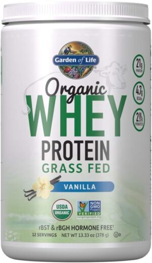 Garden of Life Grass Fed Whey Protein Powder Vanilla