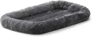 New World Gray Bolster Dog Bed, 22-Inch