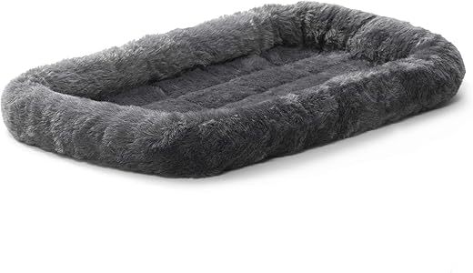 New World Gray Bolster Dog Bed, 22-Inch