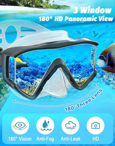 Greatever Snorkel Set Pano 3 Window Mask - Image 2