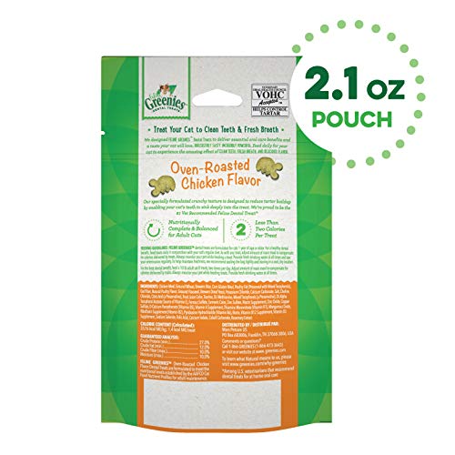 Greenies Feline Natural Dental Treats, Chicken Flavor - Image 2