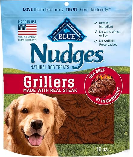 Blue Buffalo Grillers Natural Dog Treats, Real Steak
