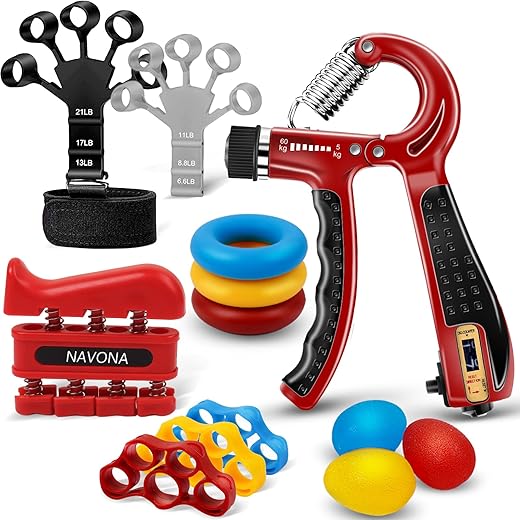 Navona Grip Strength Trainer Kit, Hand Gripper