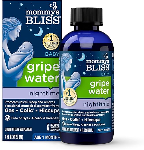 Mommy's Bliss Gripe Water Night Time, Infant Relief 4 FL OZ