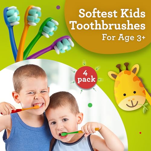 GuruNanda Butter On Gums Kids Toothbrush - 4 Pack - Image 2