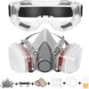 RZHSMDM Half Face Gas Mask With Glasses