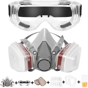 RZHSMDM Half Face Gas Mask With Glasses