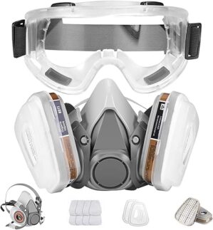 BAOMAO Half Facepiece Gas Mask with Glasses